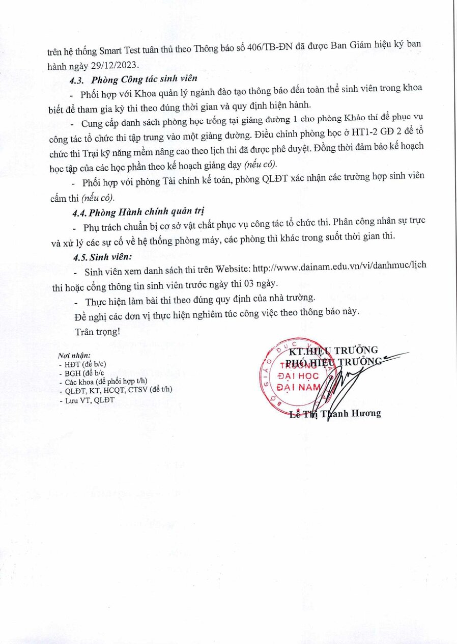 TB 141 Tổ chức thi kết thúc học phần lần 1 cho sinh viên trình độ ĐH chính quy học kỳ III khóa 14 đến khóa 18, lịch thi lần 1,2 cho học phần Tiếng Anh của ngành Dược học và Y khoa năm học 2_page-0002.jpg